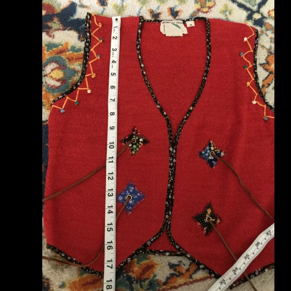 Vintage 1970s Arpeja Red Acrylic Bead Vest